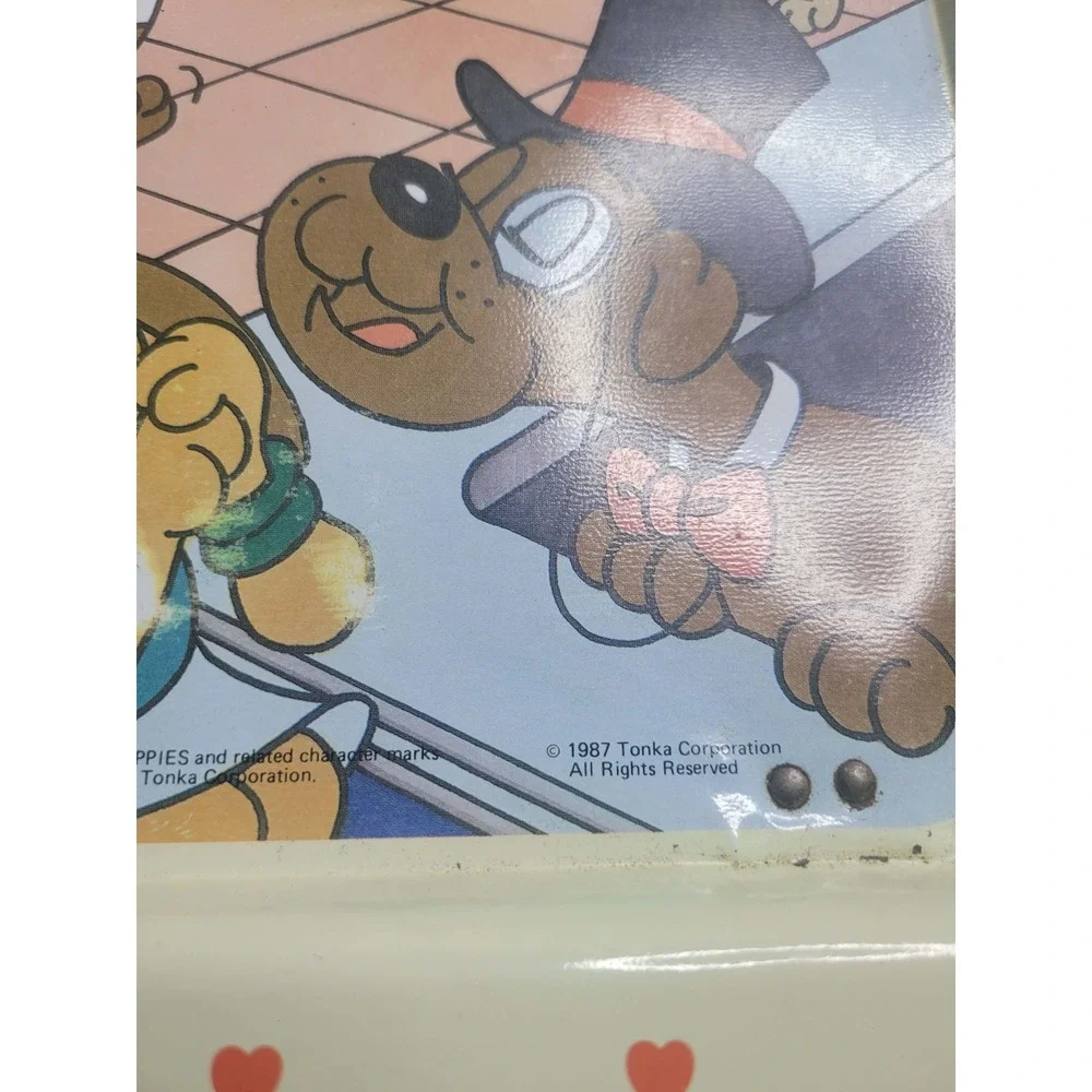 Vintage‎ 1987 Pound Puppies Metal TV Tray Tonka Corporation 1987